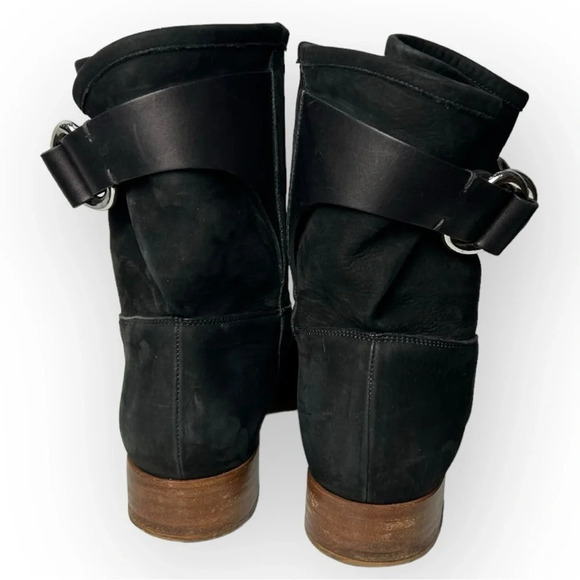 Frye Ricki  Ring Fold Black Soft Leather Bootie 6.5 - Picture 5 of 10